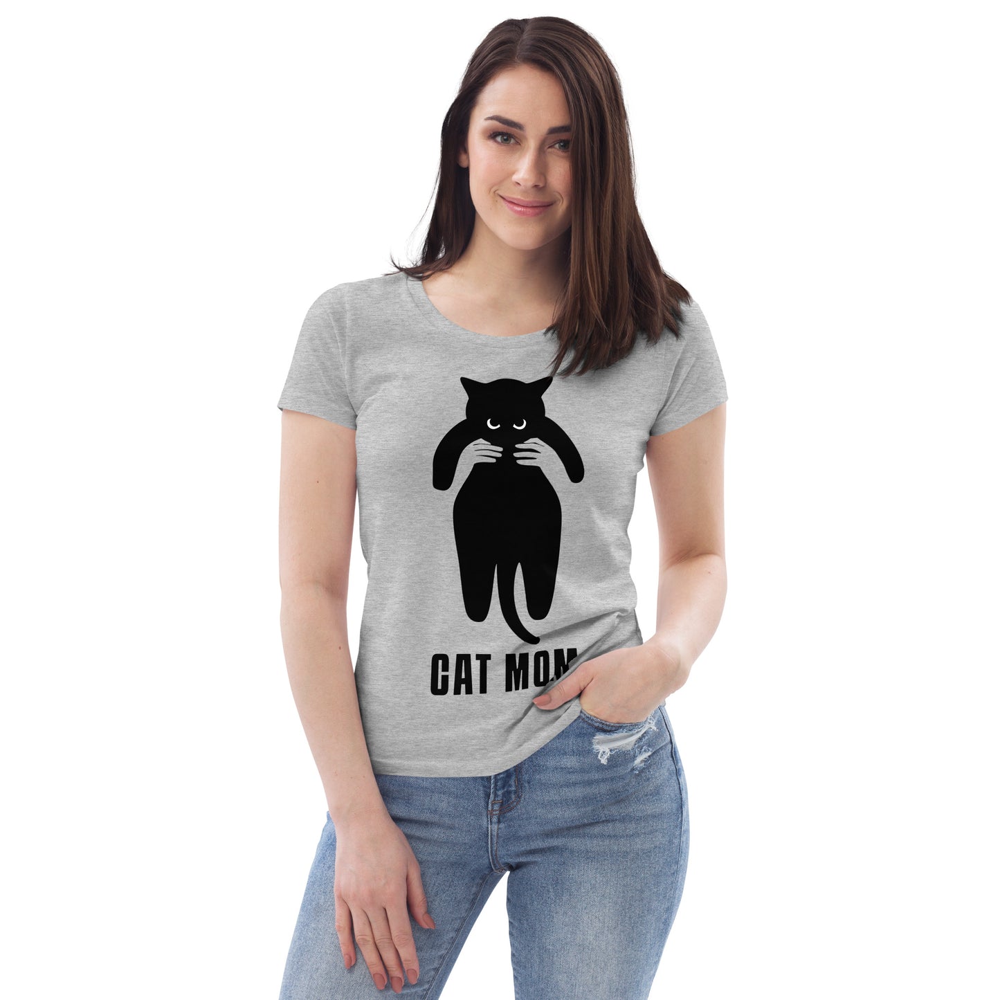 Cat Mom Women's fitted eco tee