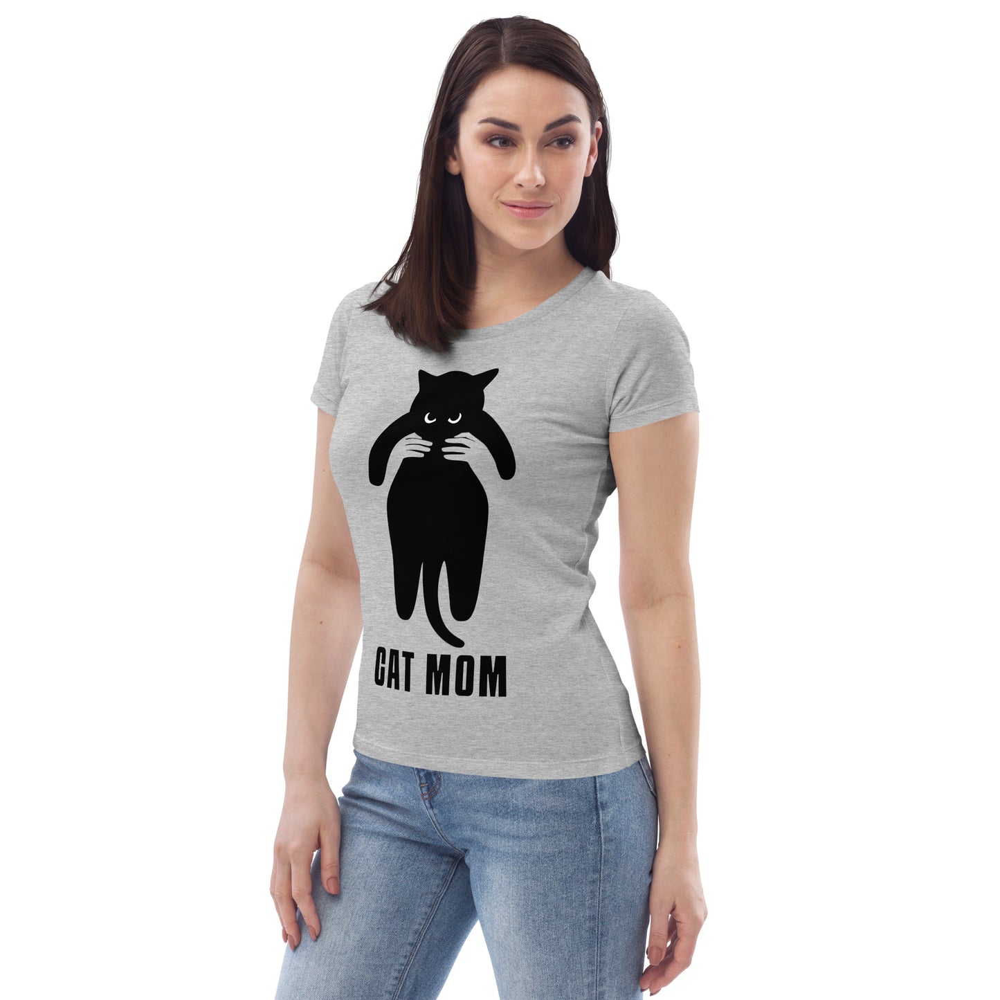 Cat Mom Women's fitted eco tee