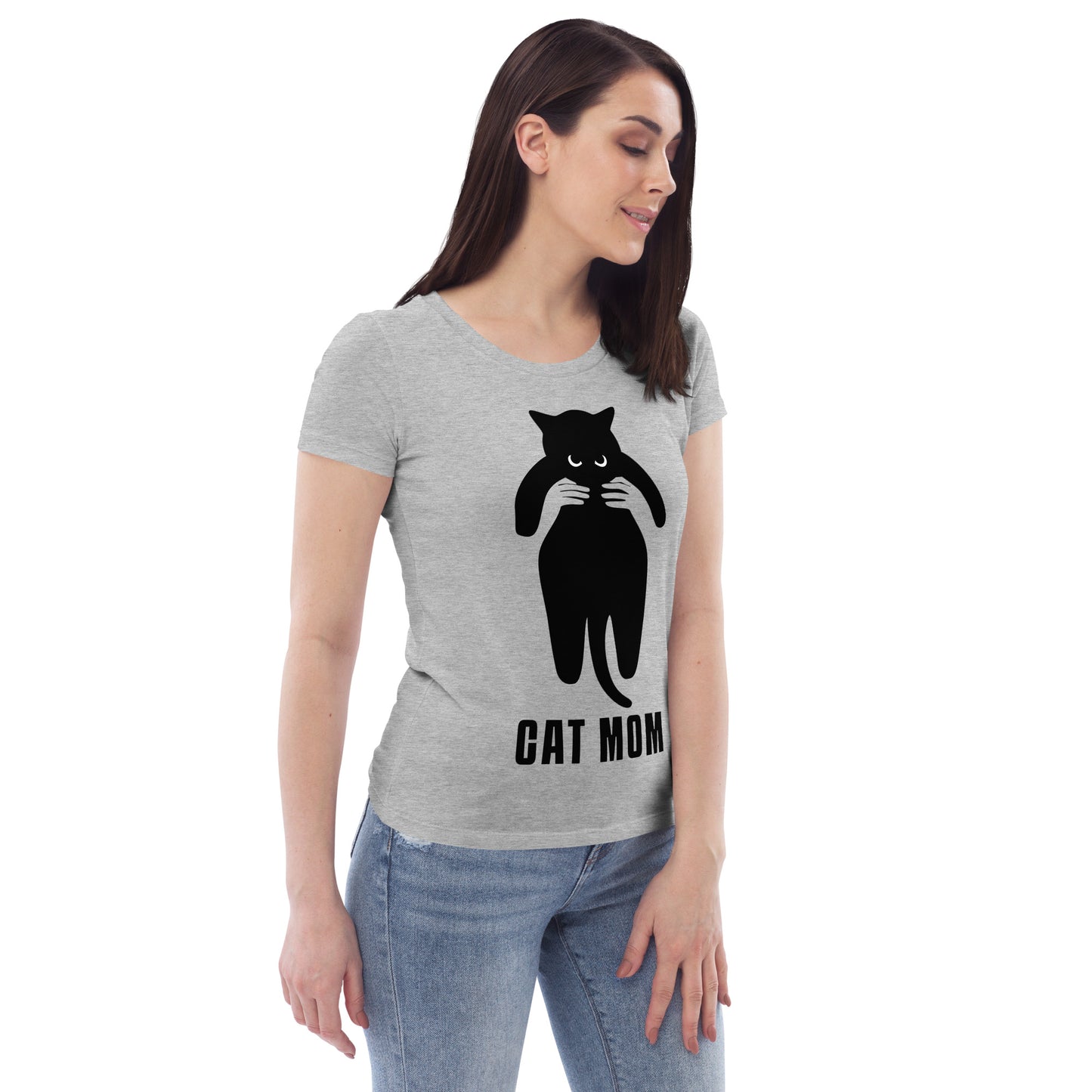 Cat Mom Women's fitted eco tee