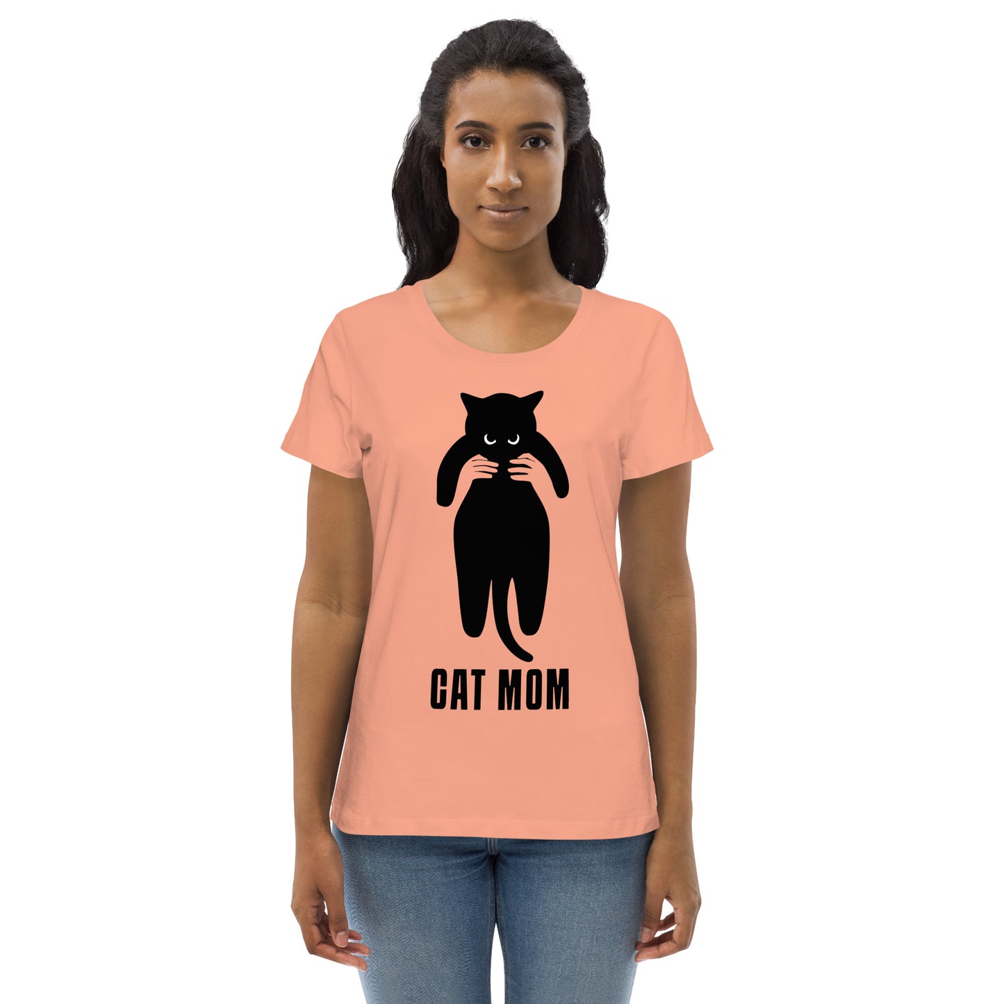 Cat Mom Women's fitted eco tee