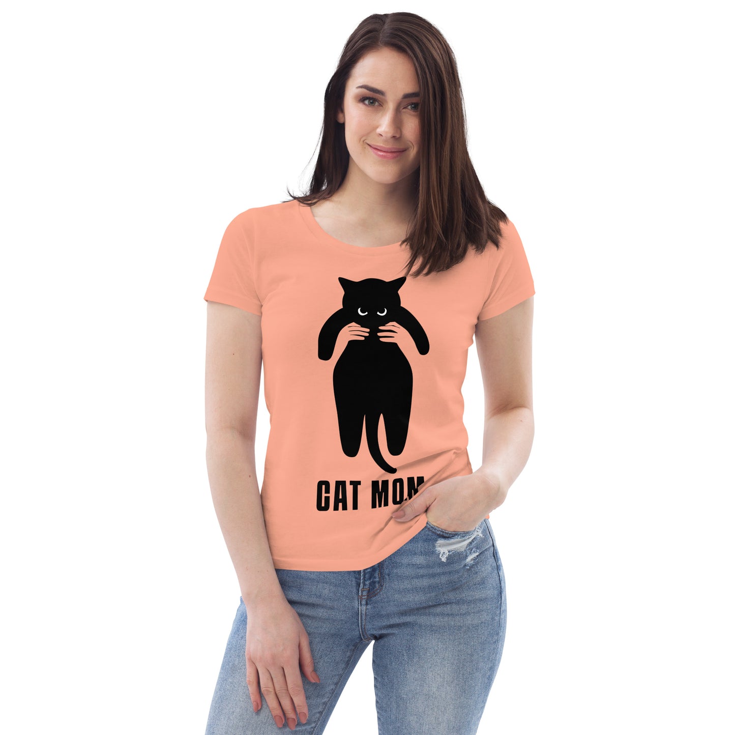 Cat Mom Women's fitted eco tee