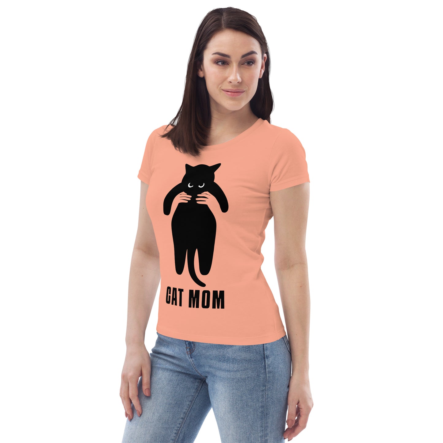 Cat Mom Women's fitted eco tee