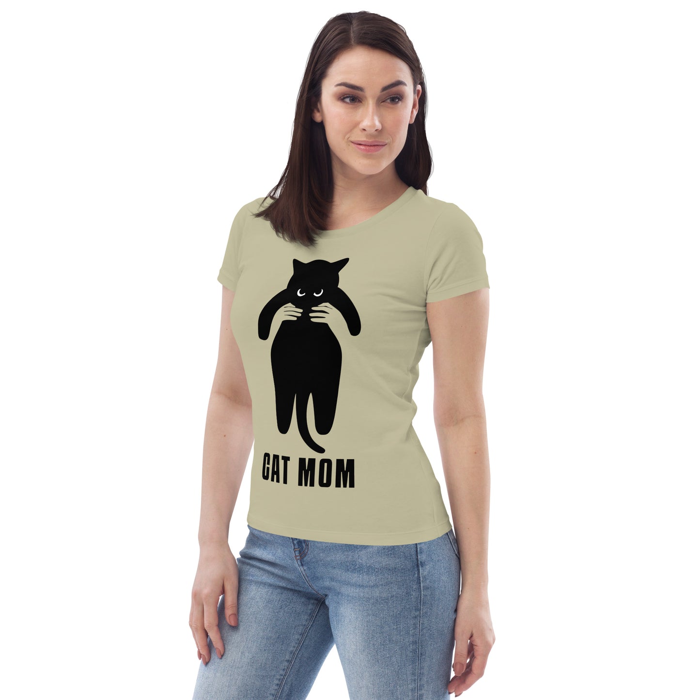 Cat Mom Women's fitted eco tee