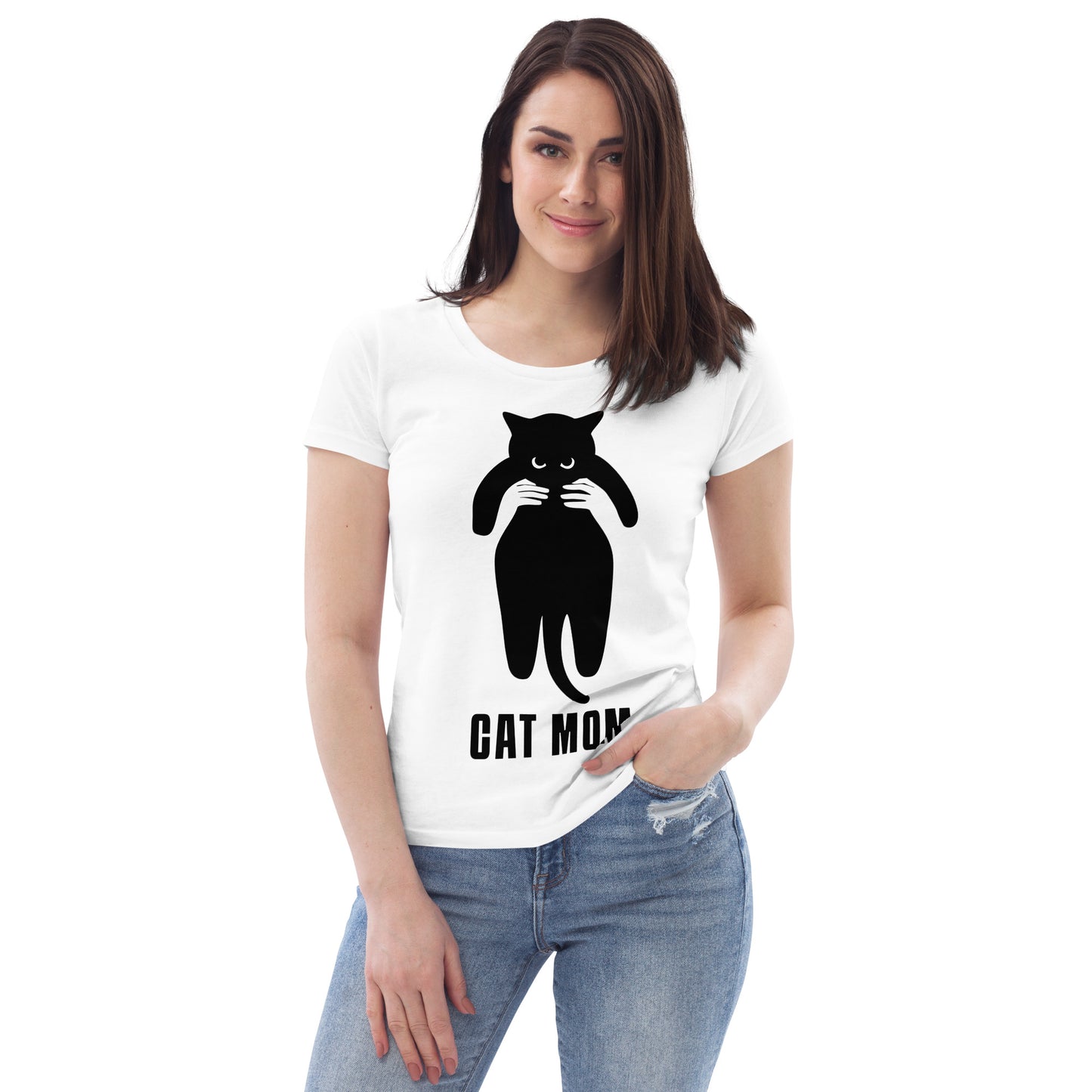 Cat Mom Women's fitted eco tee