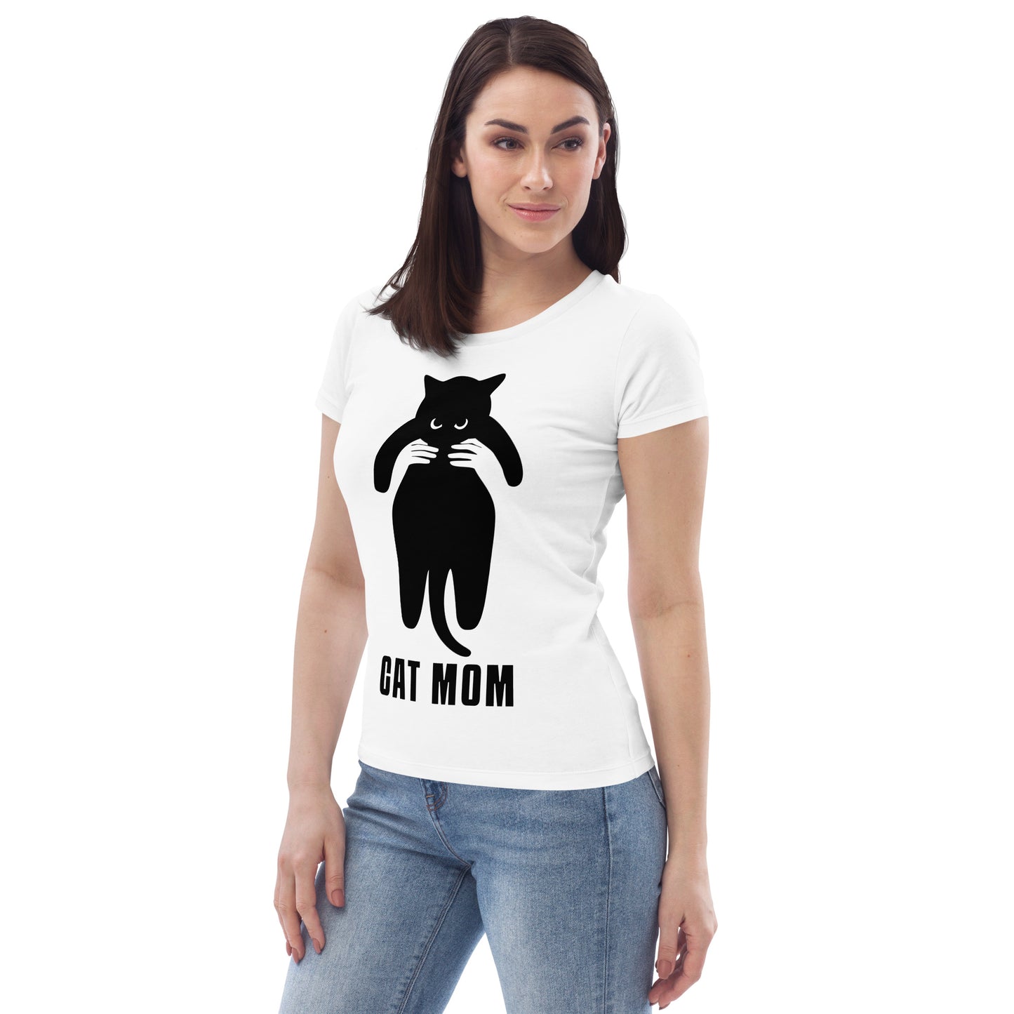 Cat Mom Women's fitted eco tee